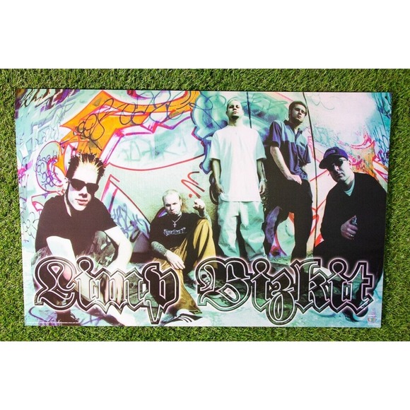 Vintage 1999 Limp Bizkit Group Shot Graffiti 22.5โx34.5โ Poster #6185 NOS - Picture 7 of 8